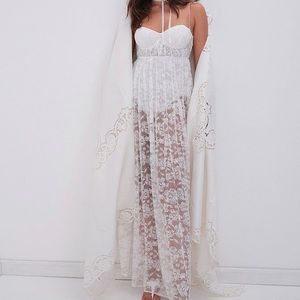 For love and lemons lorena lace maxi dress